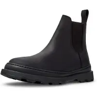 Camper per uomo. K300534-001 Stivaletti in pelle nera Brutus (43), Nero, Basso, Nessuno, Casual