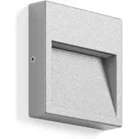 RZB ZIMMERMANN RZB Brick EVO, 4 W, 55 lm, 840, argento, applique on/off, L 120 P 120 A 24, vetro trasparente 581632.004.1