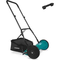 Vonroc Tosaerba Manuale a Spinta 400mm | 4 Altezze di Taglio e Supporto