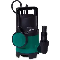 Vonroc Pompa sommersa 400W - 8000l/h | Per acqua contaminata e pulita
