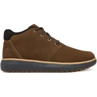Timberland per uomo. TB0A69Q5W071 Stivali Chukka in pelle a metà polpaccio marrone Hudson Road (46), Basso, Stringhe, Casual, Sostenibile