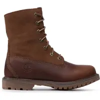 Timberland per donna. TB18328R2421 Stivaletti in pelle con chiusura arrotolabile e fodera marrone caldo (37 W), Basso, Stringhe, Casual