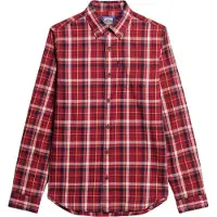Superdry per uomo. M4010737A Camicia rossa in cotone organico scozzese vintage (L), Rosso, Casual, Manica lunga, Cotone biologico, Sostenibi