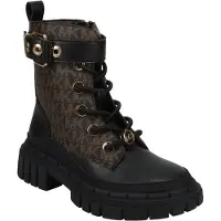 Michael Kors anfibi da bambina blake colby con pattern logo monogram neri