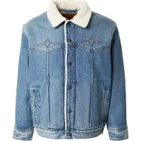 Levi's Western Sherpa Trucker Jacket Blue Taglia: M | Giacche di jeans Outlet | Uomo | Blu
