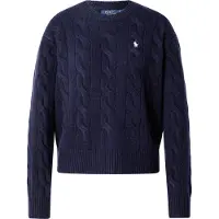 Ralph Lauren per donna. 211A91216003 Maglione in lana e cashmere blu marino (XXS), Casual, Manica lunga, Navy