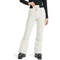 Roxy - Pantaloni da sci da donna a vita alta - Rising High Pant Whisper White per Donne in Pelle - Taglia L - Bianco