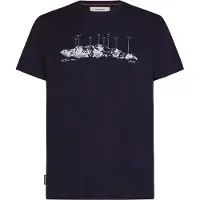 Icebreaker Merino 150 Tech Lite S/S Tee The Peaks Maglia merino Uomo (L, blu)