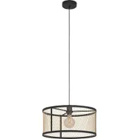 Eglo Lampada a sospensione Dellow, Ø 45 cm, nero/ottone, acciaio