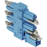 Wago 890-1907, colore blu, poliammide, grado di protezione IP20, IP40, 16 A, temperatura di esercizio da -35 °C a 85 °C, 12 mm
