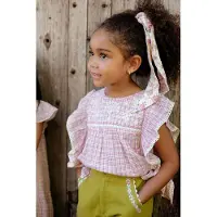 Louise Misha Blouse Mala Fuchsia Tartan Joy Taglia: 9M | Camicie Outlet | Unisex | Rosa