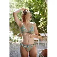 Louise Misha Bikini Bottom Salia Turquoise Flowers Taglia: XXS | Bikini Outlet | Donna | Ciano