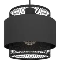 Eglo Lampada a sospensione Bazely, nera, a 3 luci.