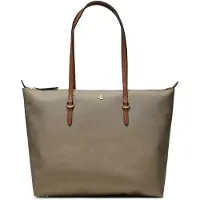 Ralph Lauren per donna. 431916737003 Borsa tote media in nylon Keaton beige (OSFA), Casual, Nylon riciclato