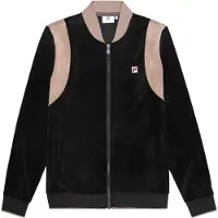 FILA Adriano Regular Velour Track Jacket Black-taupe Gray Taglia: S | Bomber Outlet | Uomo | Grigio