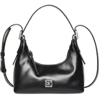 Calvin Klein Emblem Leather Mini Shoulder Bag Black Taglia: OS | Borse a mano Outlet | Donna | Nero