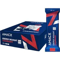 Amacx Scatola Di Barrette Energetiche Mirtillo Rosso Torrone 37g 12 Unità