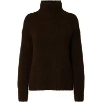Selected Maglione A Collo Alto Donne Marrone XS