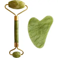 Palsar 7 Set rullo giada Xiuyan verde chiaro Gua Sha — Set massaggio viso