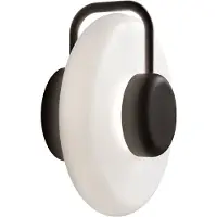 Kdln Applique a LED TRATTO, nera, Ø 27 cm, metallo/vetro