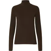 Selected Top A Maniche Lunghe Donne Marrone XL
