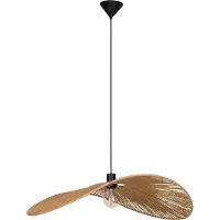 Eglo Lampada a sospensione - 80 x 110 cm - Marrone - Nero - Copertura in corda - Acciaio