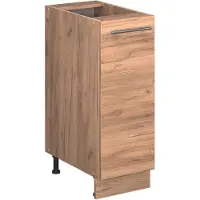 Vicco Armadio cucina dispensa alto Fame-Line Rovere dorato 30 cm , PL Marmo, Model 56757