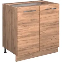 Vicco Mobiletto base cucina Fame-Line Rovere dorato 80 cm con ripiano, senza piano di lavoro, Model 57146