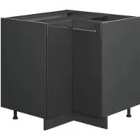 Vicco Mobile ad angolo cucina Fame-Line Antracite lucido 80.5 cm , PL Marmo, Model 57261