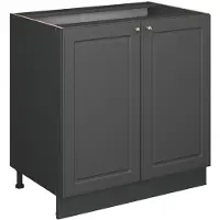 Vicco Mobiletto base cucina Fame-Line Oro-antracite country/Antracite 80 cm senza piano di lavoro, Model 56740