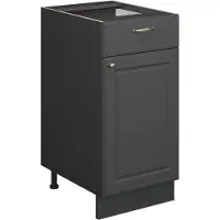 Vicco Mobiletto base per cucina Fame-Line Antracite-oro rustico 40 cm , PL Marmo, Model 56981
