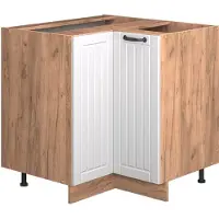 Vicco Mobile ad angolo cucina Fame-Line Bianco rustico 80.5 cm , PL Antracite, Model 56715