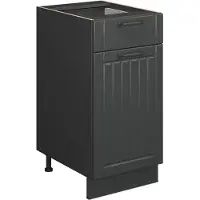 Vicco Mobiletto base per cucina Fame-Line Grigio scuro 40 cm senza piano di lavoro, Model 56662