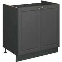 Vicco Mobile lavello cucina Fame-Line Antracite-oro rustico 80 cm senza piano di lavoro, Model 57023