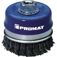 Promat Spazzola a tazza D.120mm spessore del filo 0,5mm STA 6500min-¹ PROMAT