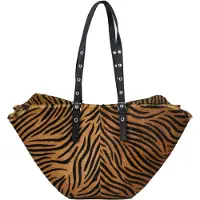Núnoo Nora Stripes Deluxe Dark Brown Taglia: OS | Borse a mano Outlet | Unisex | Marrone