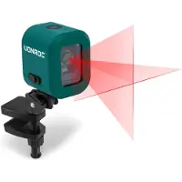 Vonroc Livella laser a linee incrociate 4V Rosso | Autolivellante - portata 10 metri