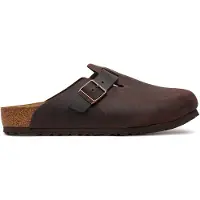 Birkenstock Boston SFB Oiled Leather Sandali (41 - Regular, marrone)