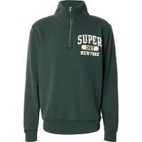 Superdry per uomo. M2014088A Felpa verde con mezza cerniera vintage Athletic (S), Casual, Cotone, Manica lunga