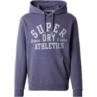 Superdry per uomo. M2014091A Felpa blu Athletic Ess (L), Casual, Poliestere