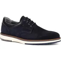 Martinelli per uomo. C003-2972X Scarpe Fulton in pelle blu navy (41), Basso, 1 a 3 cm, Stringhe, Casual, Classico