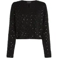 Karl Lagerfeld Black Embellished Knit Cardigan Taglia: M | Cardigan Outlet | Donna