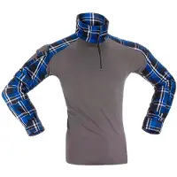 Invadergear Maglietta A Maniche Lunghe Flannel Combat
