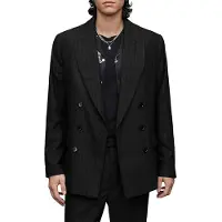 AllSaints Blues Blazer Pinstripe Blk Brwn Taglia: 38 | Blazers Outlet | Uomo | Blu