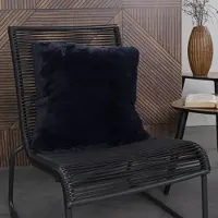 TODAY cuscini Coussin 45/45 fausse fourrure WINTER SPIRIT Navy Badi - Blu - 45x45 cm