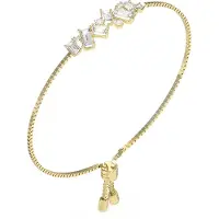 GUESS Gold-plated Bracciale con crystals e zircons Chandelier JUBB05363JWYG - Lunghezza: 18.5 cm