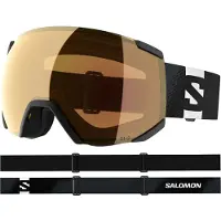 Salomon - Maschera da sci/snowboard fotocromatica - Radium Photo Black in Pelle - Nero