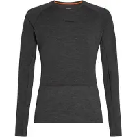Icebreaker - Primo strato in lana merino - M Merino 260 ZoneKnit LS Crewe Jet Heather - Taglia L - Grigio