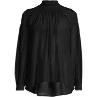 AllSaints Pearla Top Black Taglia: 10 | Maglie a manica lunga Outlet | Donna | Nero