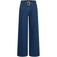 Karl Lagerfeld Belted Wide Leg Denim Pants Dark Blue Taglia: W30 | Pantaloni Outlet | Donna | Blu